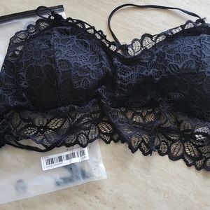 Plus floral lace bralette